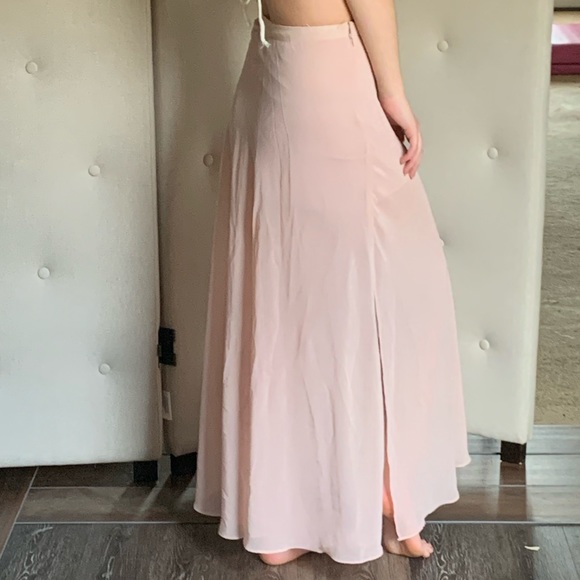 pink chiffon maxi skirt - Picture 2 of 2
